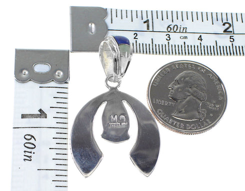 Southwest Sterling Silver Multicolor Naja Pendant RX95682